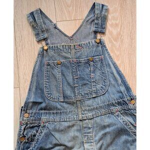 Union Made Denim Overalls Vintage 50s Repaired Distressed Washed Faded 36 Waist